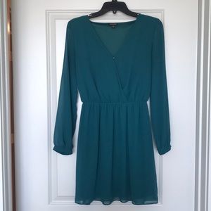Express green wrap dress